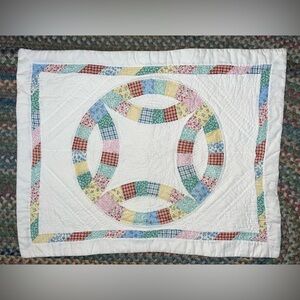 Country Square Quilted Wedding Ring 100% Cotton Pillow Sham, American Pacific